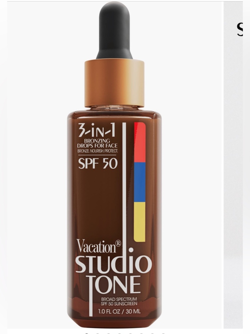 New in box Vacation Studio Tone Bronzing Drops SPF 50